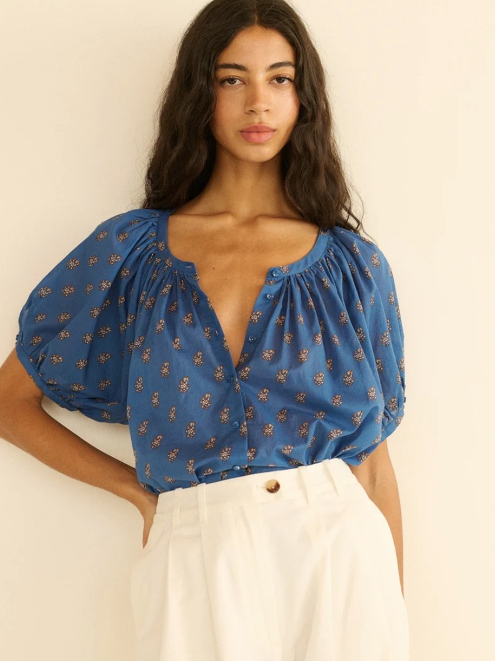 Doen June Top in Eartha Paisley (worn once)
